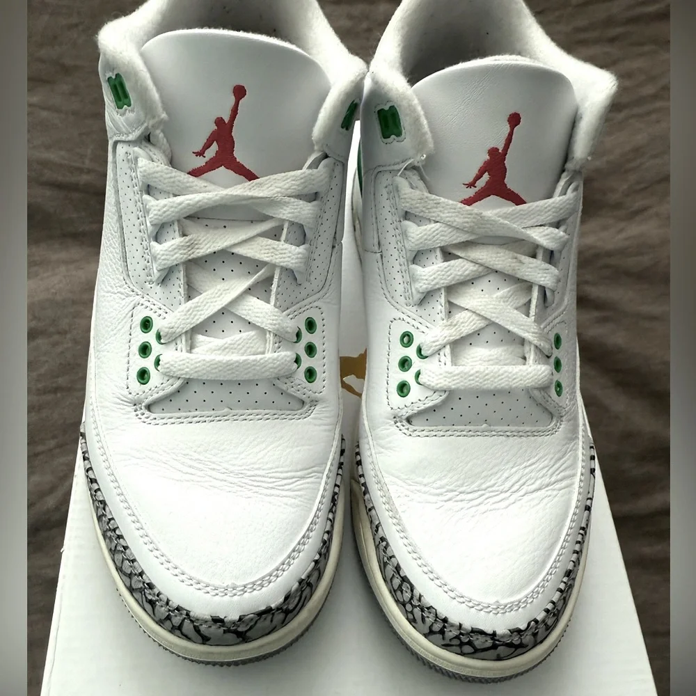 100% AUTHENTIC Wmns Air Jordan 3 Retro 'Lucky Green' - Picture 5 of 15